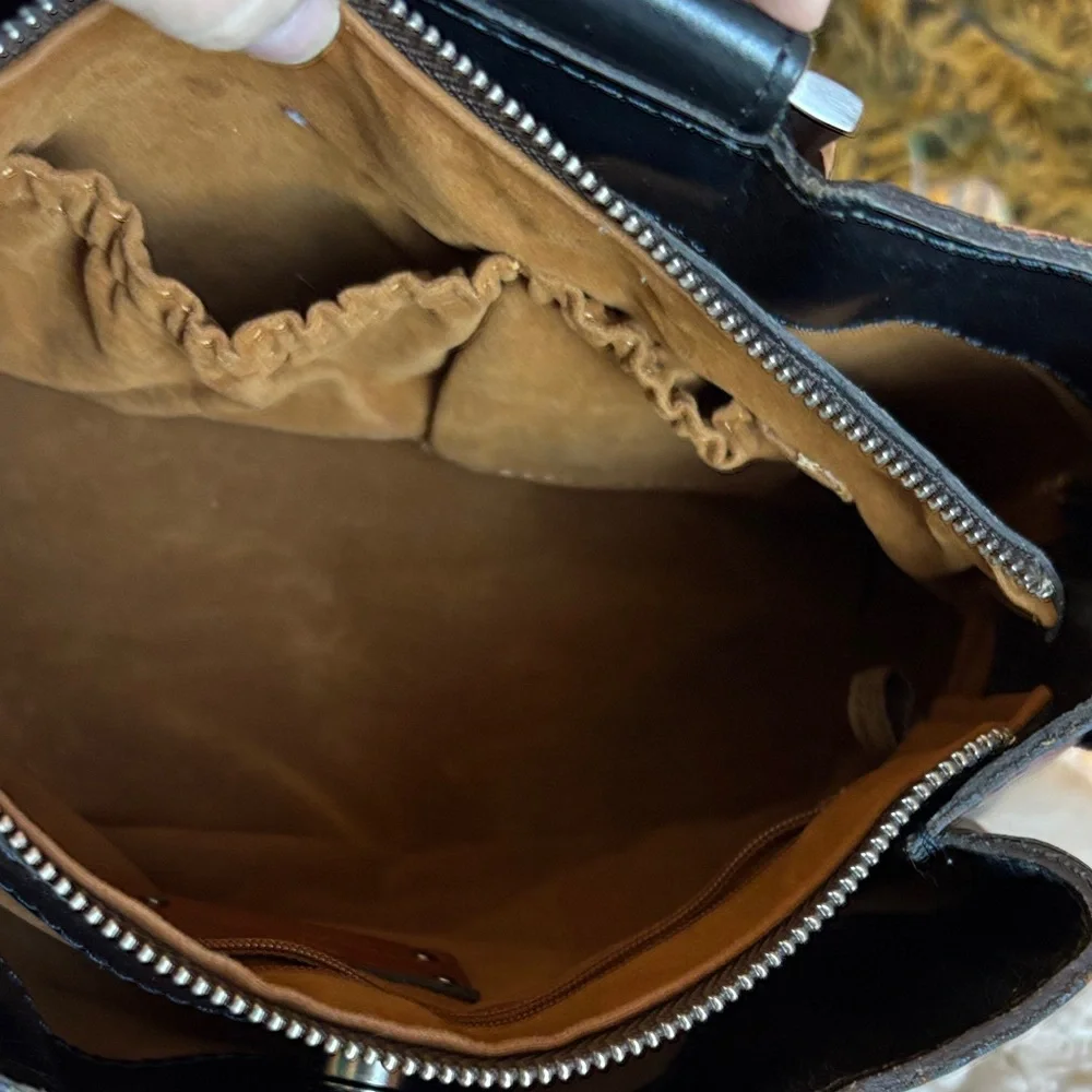 FALL COLORS SALE Patricia Nash Empoli Rustic Mums Metal Handle Handbag